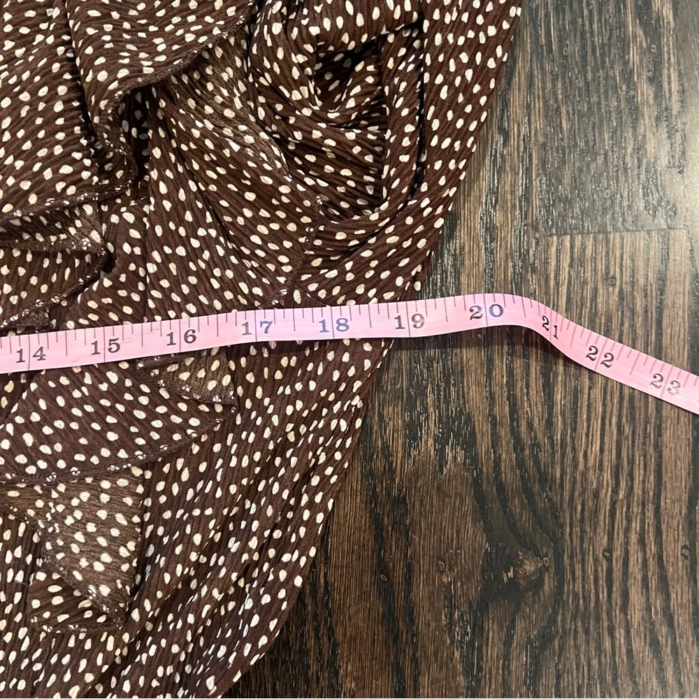 Mango Brown Ribbed Ruffled Sundress - Picture 8 of 10